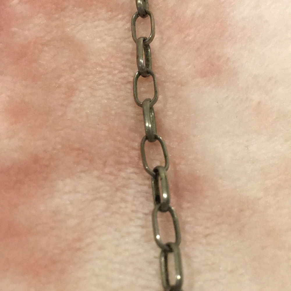 Rustic Vintage Metal Balls and Quartz Chip Chain Necklace Double strand Resale - Picture 12 of 14